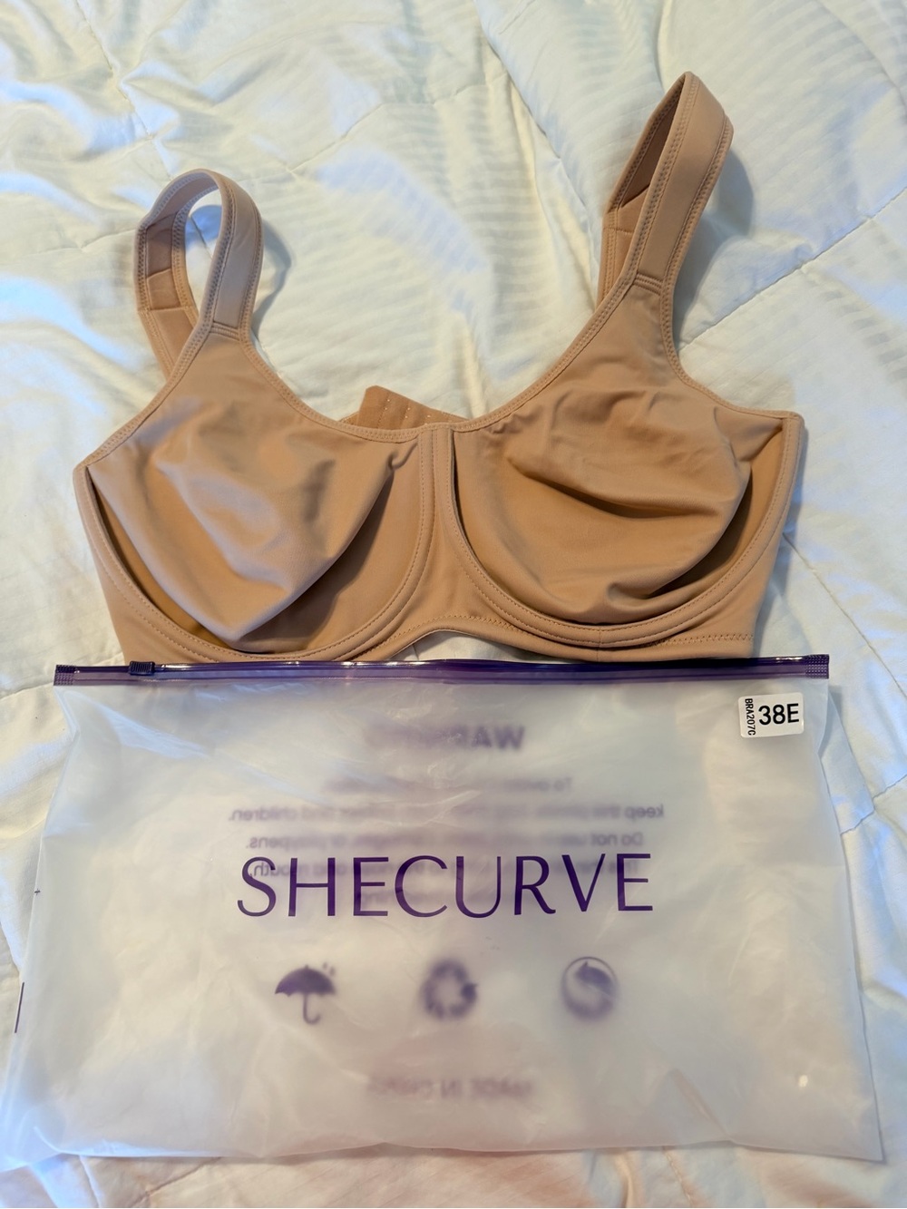 She Curve Seamless Nude High Impact Underwire Sports Bra New - Picture 2 of 4